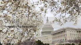  Presentation with united states capitol building - Slides having united-states-capitol-building background and a light gray colored foreground