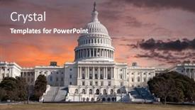  Presentation with united states capitol building - Slide deck consisting of united-states-capitol-building background and a gray colored foreground