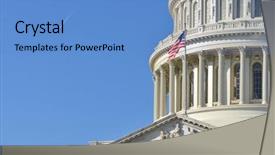  Presentation with united states capitol building - Colorful PPT layouts enhanced with united states capitol building in washington dc - usa backdrop and a teal colored foreground