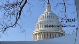  Presentation with united states capitol building - Colorful slides enhanced with united states capitol building in washington dc - usa backdrop and a light blue colored foreground
