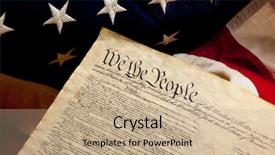  Presentation with declaration independence - Amazing presentation theme having united states declaration of independence backdrop and a coral colored foreground