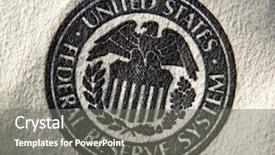  Presentation with united states - PPT theme having united states federal reserve system background and a gray colored foreground
