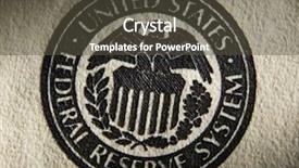  Presentation with united states - Presentation design consisting of united states federal reserve system background and a tawny brown colored foreground