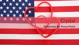  Presentation with stars stripes - Slide deck featuring united-states-flag-with-red background and a coral colored foreground