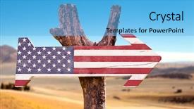  Presentation with texas flag - Beautiful PPT layouts featuring united states flag wooden sign backdrop and a light blue colored foreground