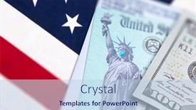  Presentation with irs - Amazing presentation theme having united-states-irs-stimuls-check backdrop and a light blue colored foreground