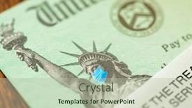  Presentation with irs - Cool new PPT theme with united-states-irs-stimulus-check backdrop and a mint green colored foreground