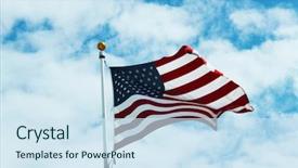  Presentation with american history old flag - Cool new slides with man having video chat backdrop and a  colored foreground.