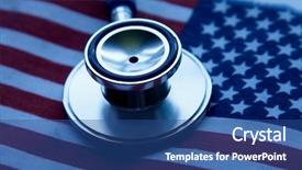  Presentation with debate - Beautiful slides featuring united states medical backdrop and a ocean colored foreground