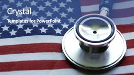  Presentation with debate - Cool new presentation theme with united states medical backdrop and a ocean colored foreground