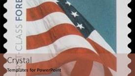  Presentation with united states flag - Colorful theme enhanced with united-states-of-america-circa backdrop and a coral colored foreground