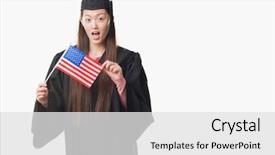  Presentation with china and united states - Amazing theme having united states of america flag backdrop and a  colored foreground