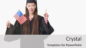  Presentation with china and united states - PPT theme consisting of united states of america flag background and a  colored foreground