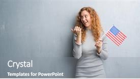  Presentation with united states flag - Slide set consisting of united states of america background and a  colored foreground