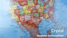  Presentation with united states - PPT theme with united states of america background and a teal colored foreground