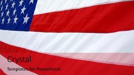  Presentation with united states flag - Presentation theme consisting of united states of america background and a crimson colored foreground