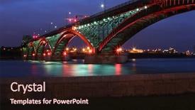  Presentation with new york - Presentation theme featuring united states runs between buffalo background and a wine colored foreground