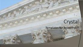  Presentation with united states supreme court - Colorful PPT theme enhanced with united states supreme court building backdrop and a light gray colored foreground