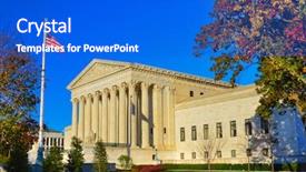  Presentation with united states supreme court - Amazing theme having united states supreme court building backdrop and a cobalt blue colored foreground