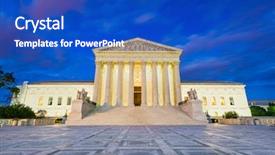  Presentation with united states supreme court - Presentation theme enhanced with united states supreme court building background and a cobalt blue colored foreground