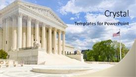  Presentation with federal court - Cool new slides with united states supreme court building backdrop and a light blue colored foreground