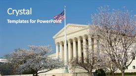  Presentation with united states supreme court - Colorful theme enhanced with united states supreme court backdrop and a teal colored foreground