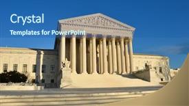  Presentation with united states supreme court - Presentation enhanced with united states supreme court background and a ocean colored foreground