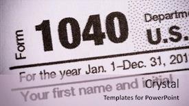  Presentation with united states - Theme having united states tax form background and a lemonade colored foreground