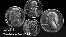  Presentation with trust god - PPT theme consisting of united-states-us-coins-silver background and a  colored foreground