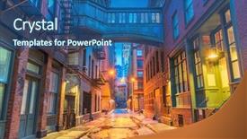  Presentation with new york - Beautiful theme featuring united way - alley in the tribeca neighborhood backdrop and a ocean colored foreground