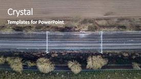  Presentation with train - Cool new theme with united way - electrified train train in countryside backdrop and a gray colored foreground