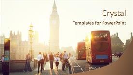  Presentation with westminster - Slides having united way - people on westminster bridge background and a cream colored foreground