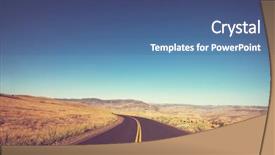  Presentation with road bike in mountains - Beautiful theme featuring united way - road in mountains backdrop and a ocean colored foreground