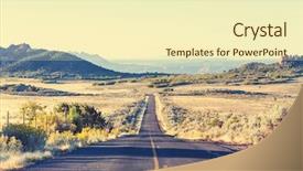  Presentation with country of tibet - Presentation with united way - road in prairie country background and a cream colored foreground