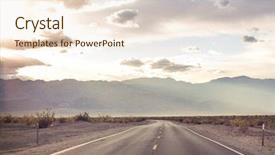  Presentation with united - Slide deck having united way - road in the prairie country background and a lemonade colored foreground