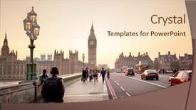  Presentation with westminster - Audience pleasing slide deck consisting of united way - westminster bridge at sunset london backdrop and a lemonade colored foreground