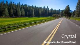  Presentation with oklahoma route 66 - Audience pleasing slide deck consisting of united way - yosemite wawona road route 41 backdrop and a gray colored foreground