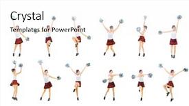  Presentation with united - PPT theme having united we act girls cheerleaders background and a white colored foreground