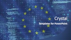  Presentation with data - PPT theme featuring unity 3d - 3d image of data background and a ocean colored foreground