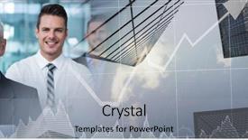  Presentation with finance - Presentation design featuring unity 3d - business men smiling with city background and a light gray colored foreground