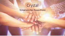  Presentation with people unity - Beautiful slide deck featuring unity 3d - cropped image of business people backdrop and a  colored foreground