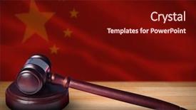  Presentation with gavel - PPT theme consisting of unity 3d - hammer and gavel against 3d background and a wine colored foreground