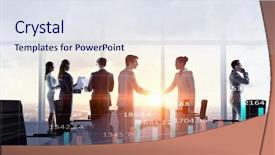  Presentation with partners - Cool new slides with unity 3d - partners agreement handshake backdrop and a sky blue colored foreground