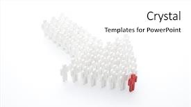  Presentation with people unity - Presentation theme having unity 3d - people figure in arrow shape background and a white colored foreground