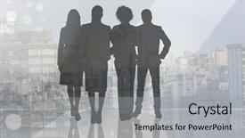  Presentation with group of people - Audience pleasing presentation design consisting of unity 3d - silhouette of group of people backdrop and a light gray colored foreground