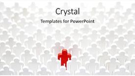  Presentation with crowd - Colorful slide set enhanced with unity 3d - unique person in the crowd backdrop and a white colored foreground