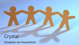  Presentation with church blue - Cool new presentation theme with unity church - cut-out figures standing together backdrop and a  colored foreground