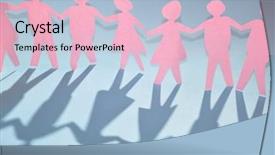  Presentation with unity - Audience pleasing presentation theme consisting of unity church - male and female paper chain backdrop and a lemonade colored foreground