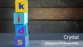  Presentation with kids - Beautiful slides featuring unity game development - color word kids on wooden backdrop and a  colored foreground