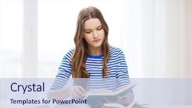  Presentation with education - Presentation design consisting of univere - education and home concept background and a  colored foreground